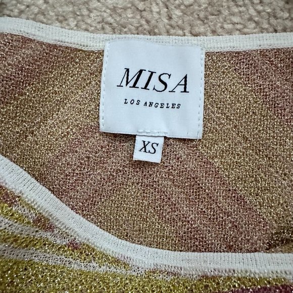 Misa Los Angeles Dali Metallic Knit Dress - Size: XS - Picture 5 of 6
